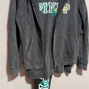 Victoria's Secret Black Hoodie and Pants Set